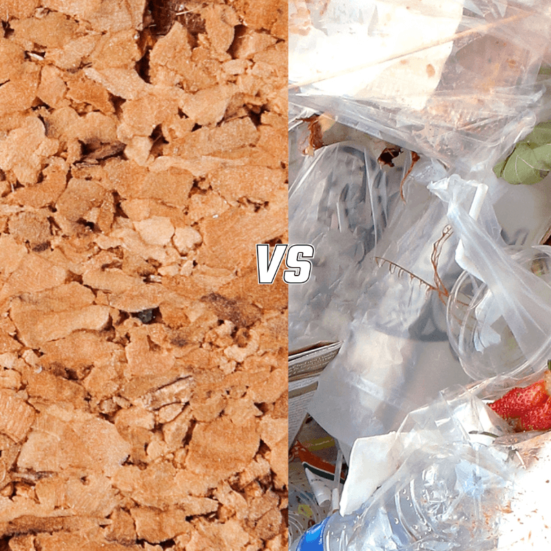 Kork vs. Plastik